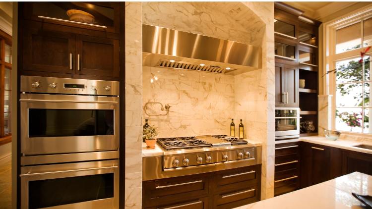 Slab kitchen cabinets